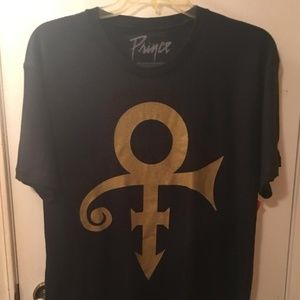 Prince Gold Symbol T Shirt - New XL - Black